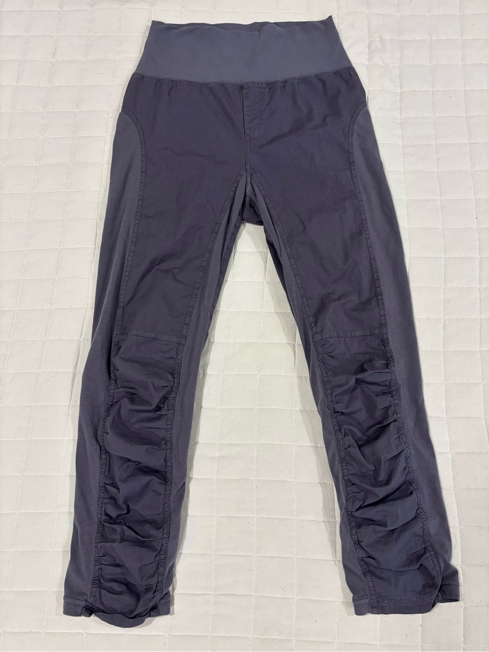 XCVI Wearables High Waist Jetter Crop Pants Charcoal XS Ruched Stretch